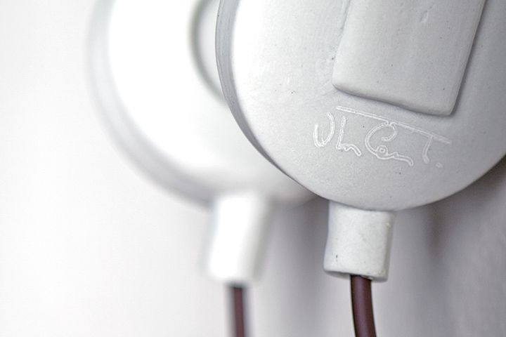Vitiligo headphone closeup